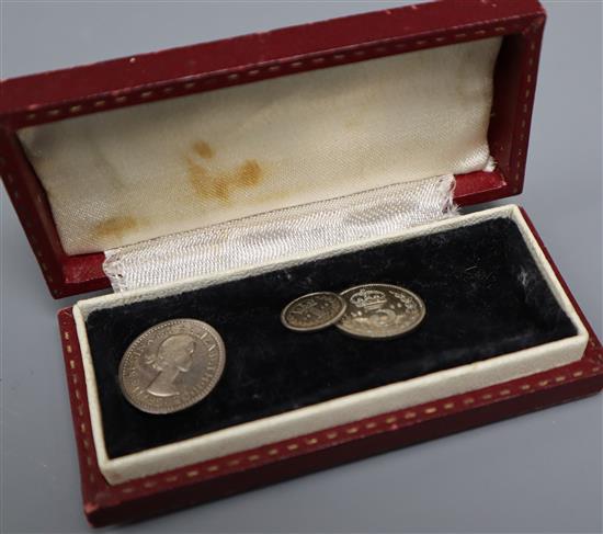 A Queen Elizabeth II Maundy set, 1955, cased